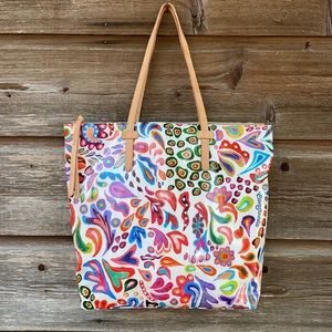 Consuela White Swirly Legacy Market Tote